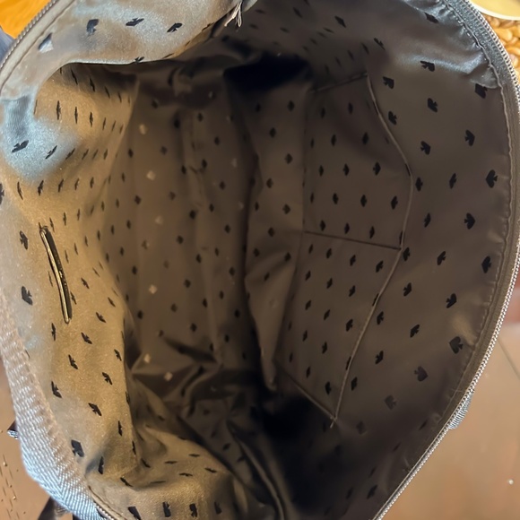 Kate Spade Nylon Tote, Silver Hardware - Black - Lightly Worn - Picture 3 of 7